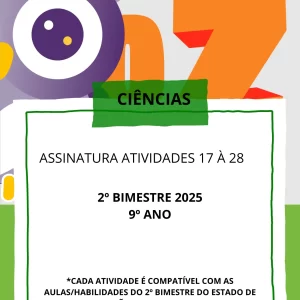 AULAS 17 à 28_ CIÊNCIAS_ 9º ANO_2025_BNCC_2º BIMESTRE