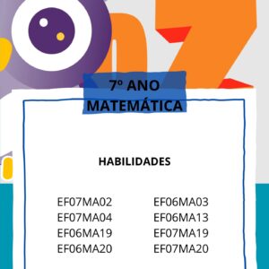 Caderno_3º Bimestre Matemática 7° ANO EF07MA02 - EF06MA03 - EF07MA04 - EF06MA13 - EF06MA19 - EF07MA19 - EF06MA20 - EF07MA20