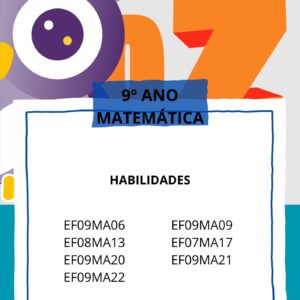 Caderno_3º Bimestre Matemática 9° ANO EF09MA06 - EF09MA09 - EF08MA13 - EF07MA17 - EF09MA20 - EF09MA21 - EF09MA22